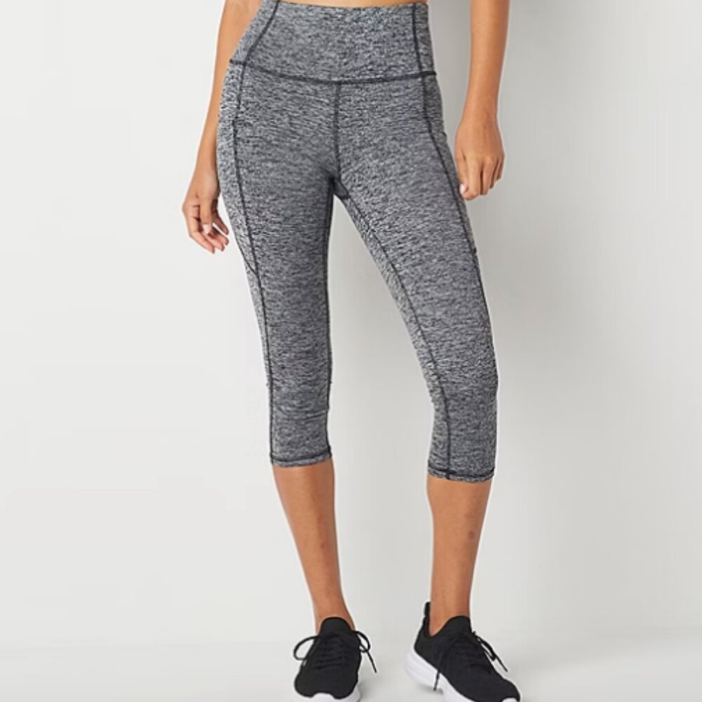 Xersion EverUltra Petites High Rise Stretch Fabric Capris, Black SD Size PS